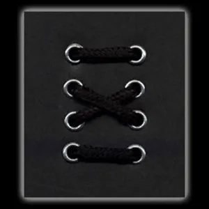 3-4 Eyelet Black Round Laces (65 cm / 26 in)