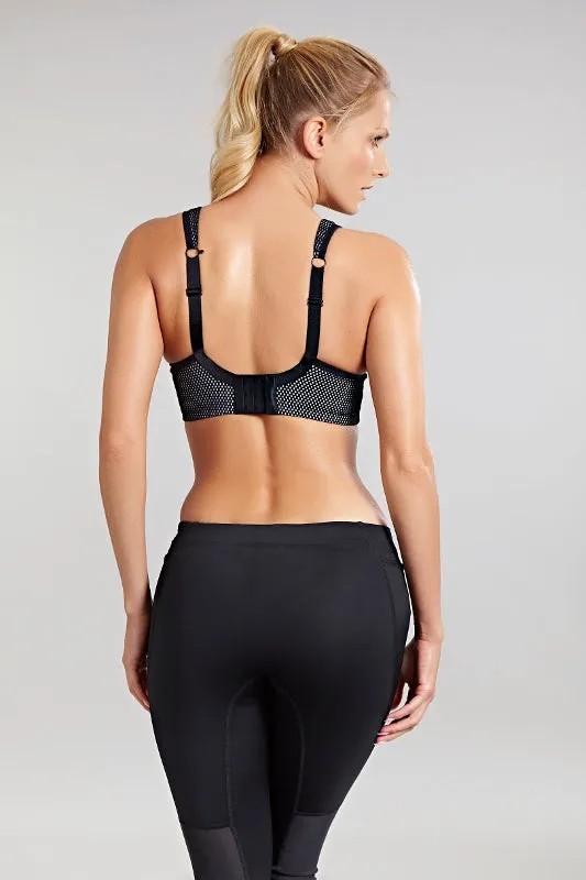 Abstract Ice Black White Sports Bra Underwired - Panache