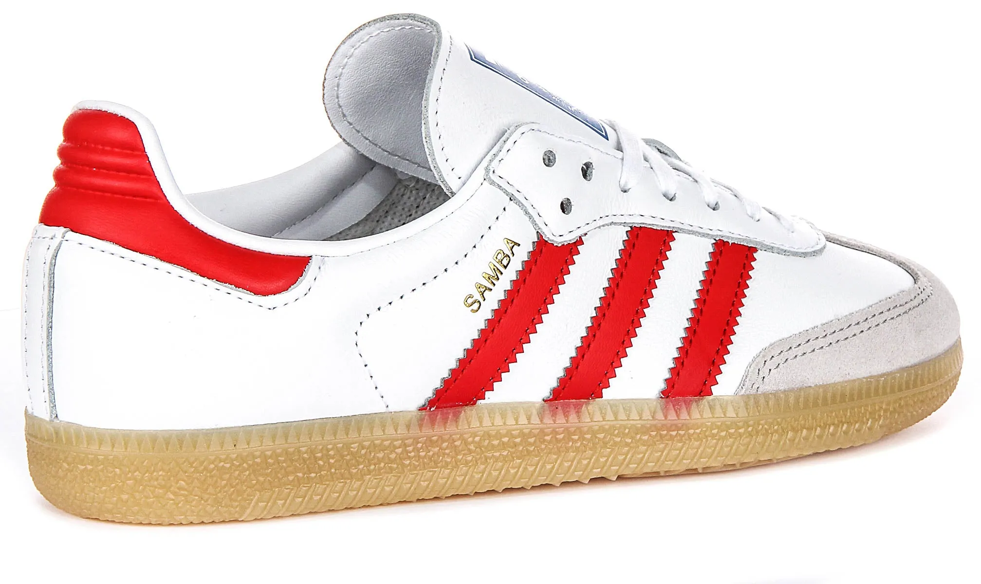 Adidas Samba OG J In White Red For Youth