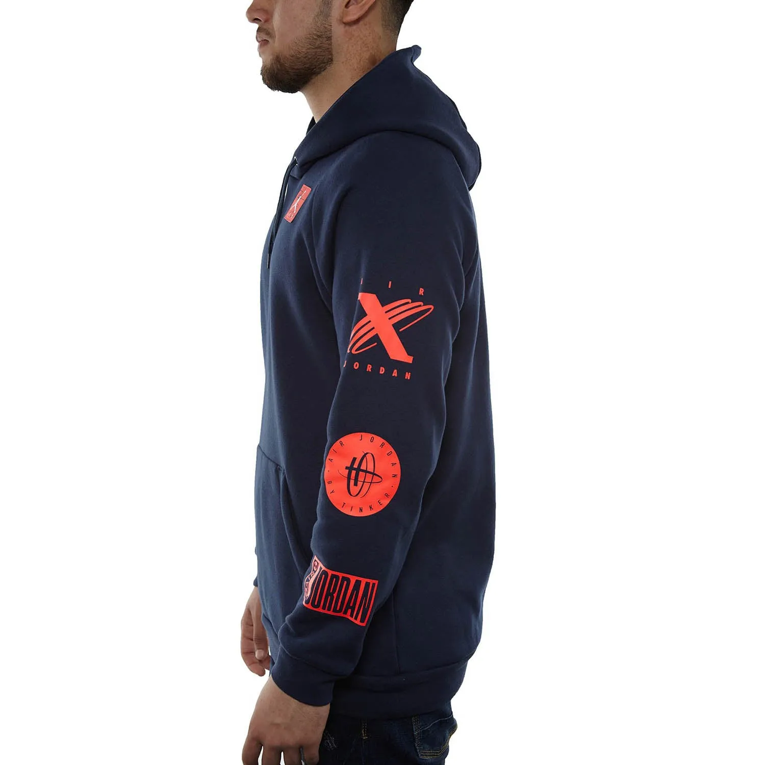 Air Jordan Men's Legacy Tinker Men's Pullover Hoodie Navy Blue