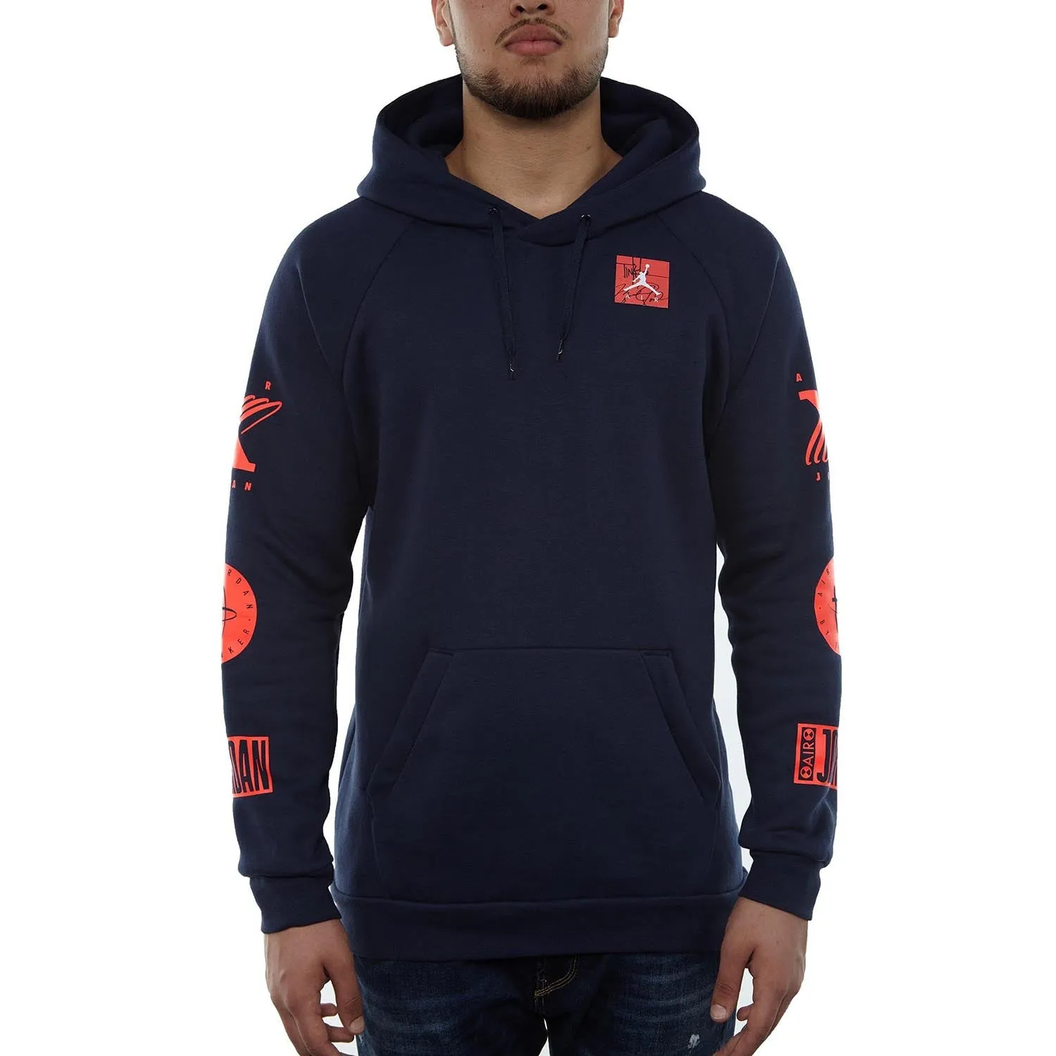 Air Jordan Men's Legacy Tinker Men's Pullover Hoodie Navy Blue