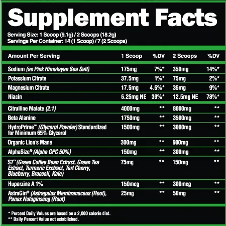 Alpha Lion Superhuman Pump 21 Servings