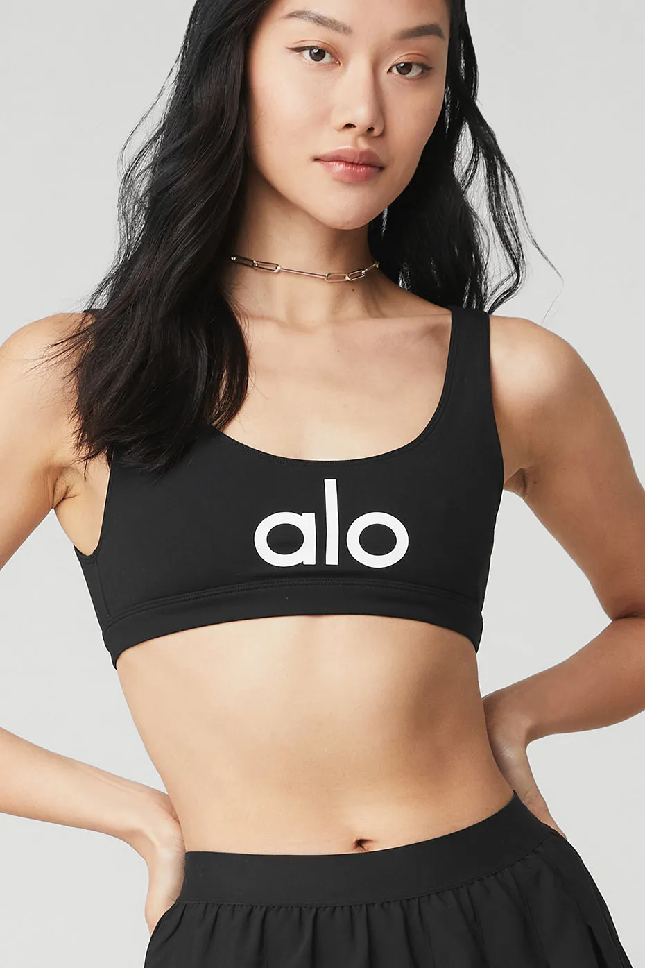 Ambient Logo Bra - Black/Alo/White