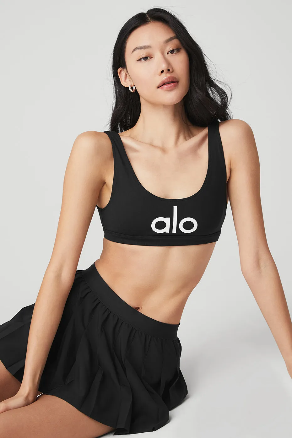 Ambient Logo Bra - Black/Alo/White