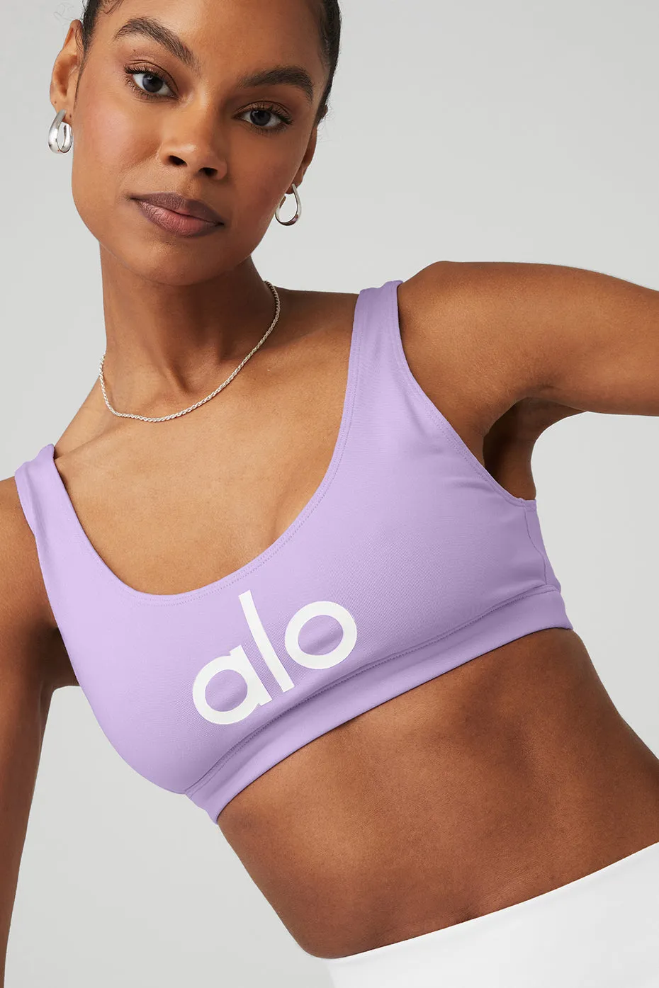 Ambient Logo Bra - Violet Skies/White