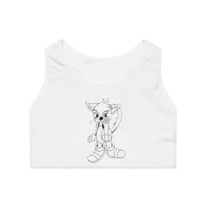 Angry Cat Sports Bra (AOP)