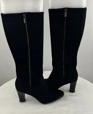 Anne Klein Sport Women's Black Akelek Thigh High Zip Up Boots Size 7 NIB