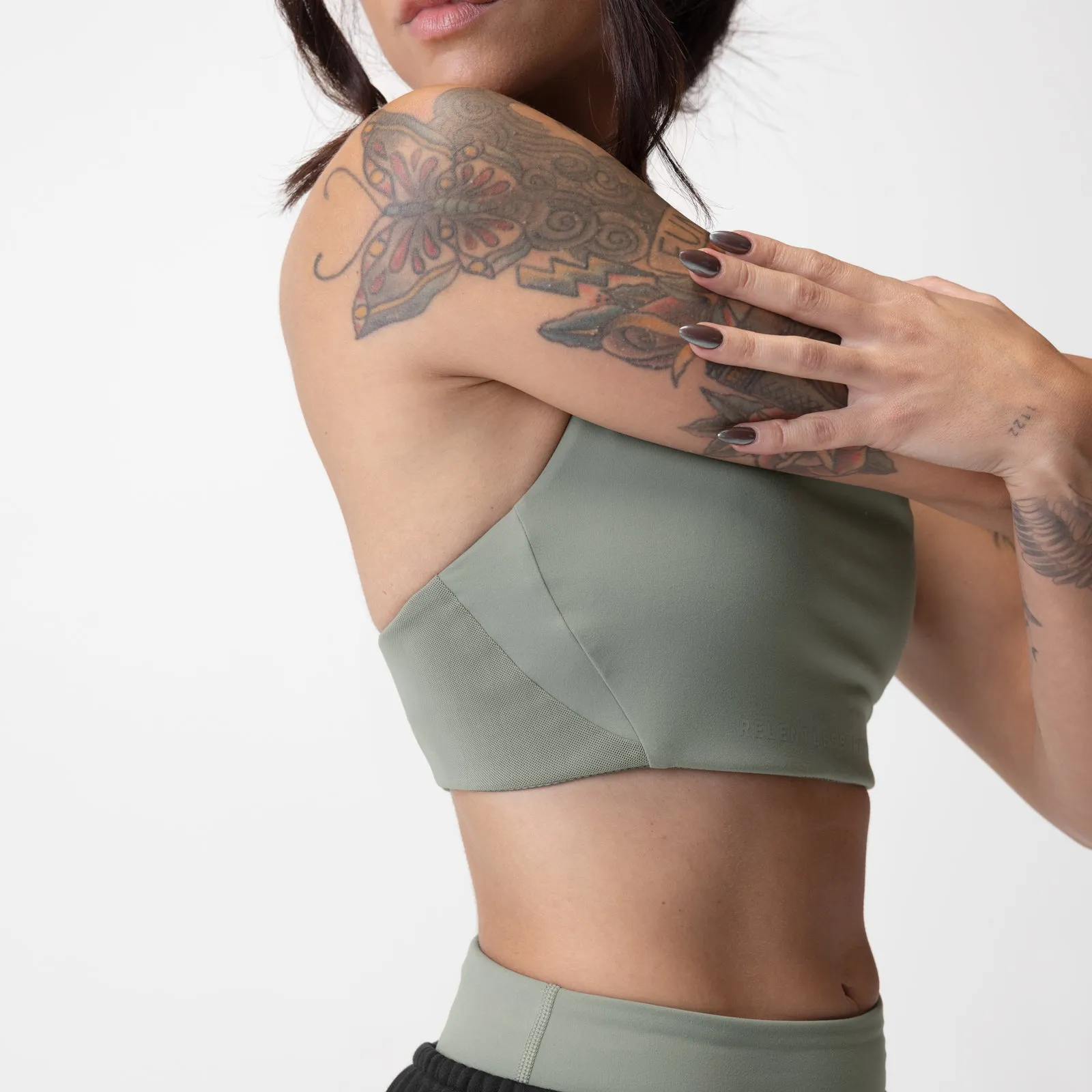 ASRV x Equinox Lycra® Hybrid Sports Bra - Sage