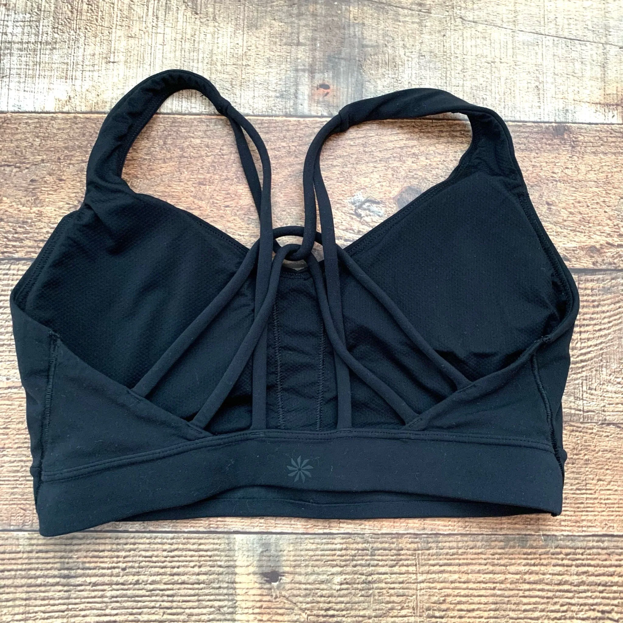 Athleta Black Solace Criss Cross Back Padded Bra- Size ~S (See Notes)