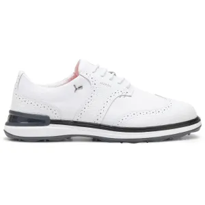 Avant Wingtip Leather Spikeless Golf Shoes White - AW24