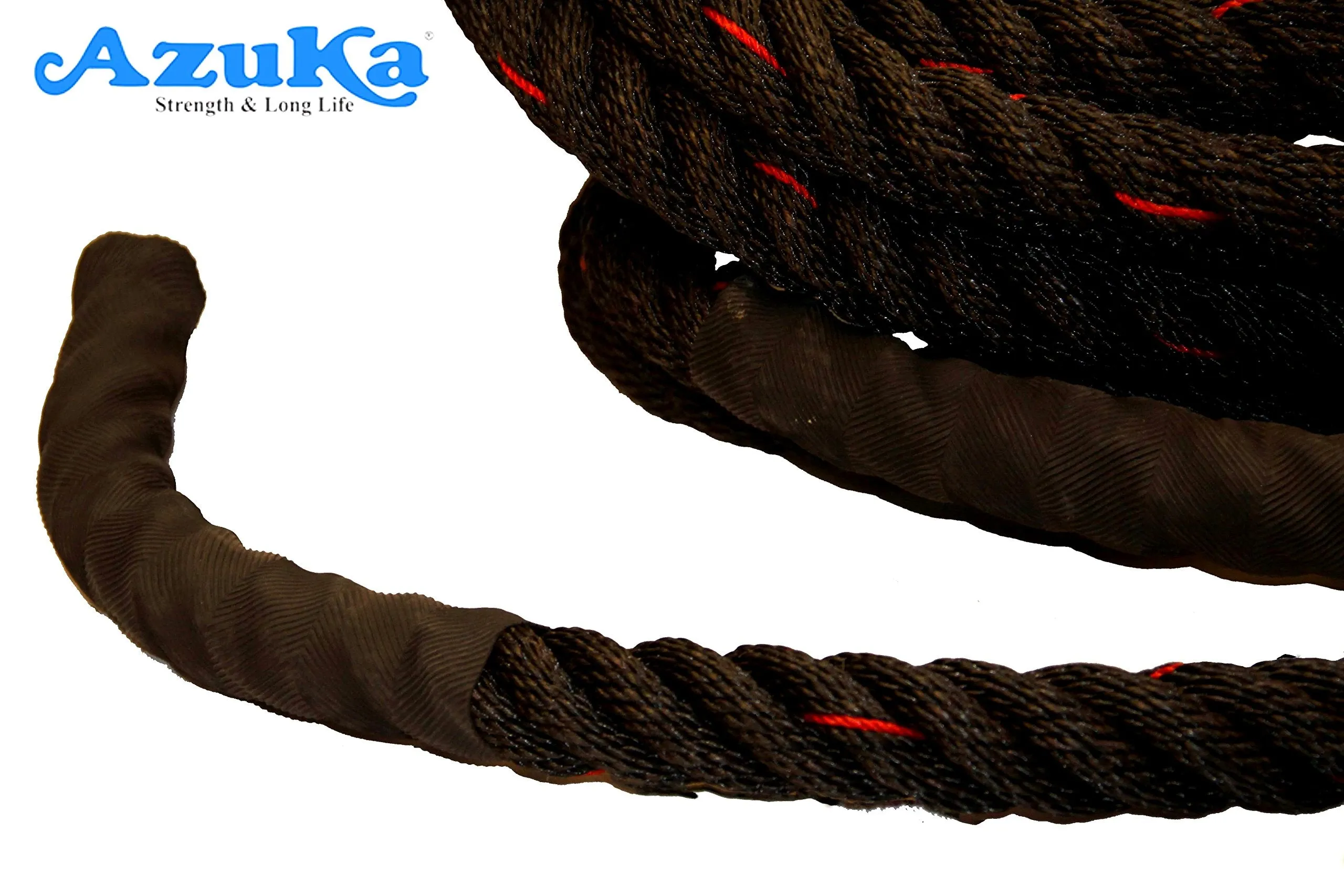 AZUKA® Ultimate Fitness Strength Training Battle Rope 1.5inch 30ft,Weight-7kg   Free Surprise Poster Inside