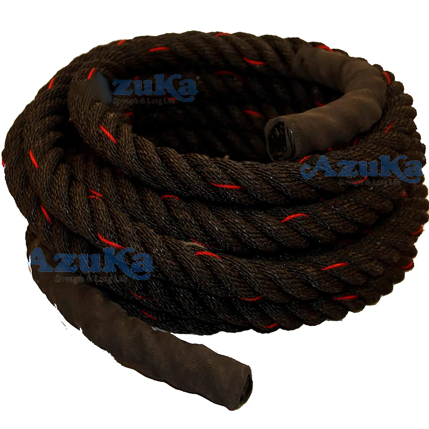 AZUKA® Ultimate Fitness Strength Training Battle Rope 1.5inch 30ft,Weight-7kg   Free Surprise Poster Inside