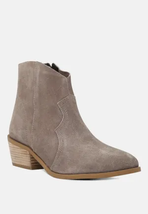 BRISA Taupe Ankle Boots