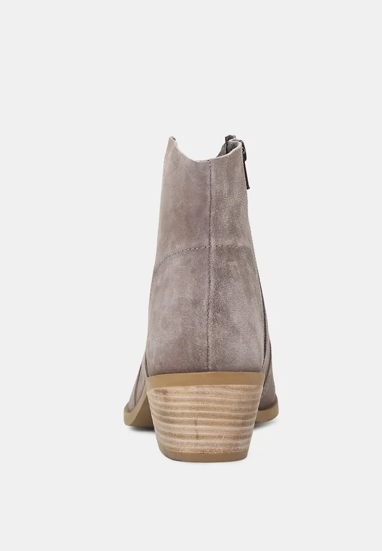 BRISA Taupe Ankle Boots