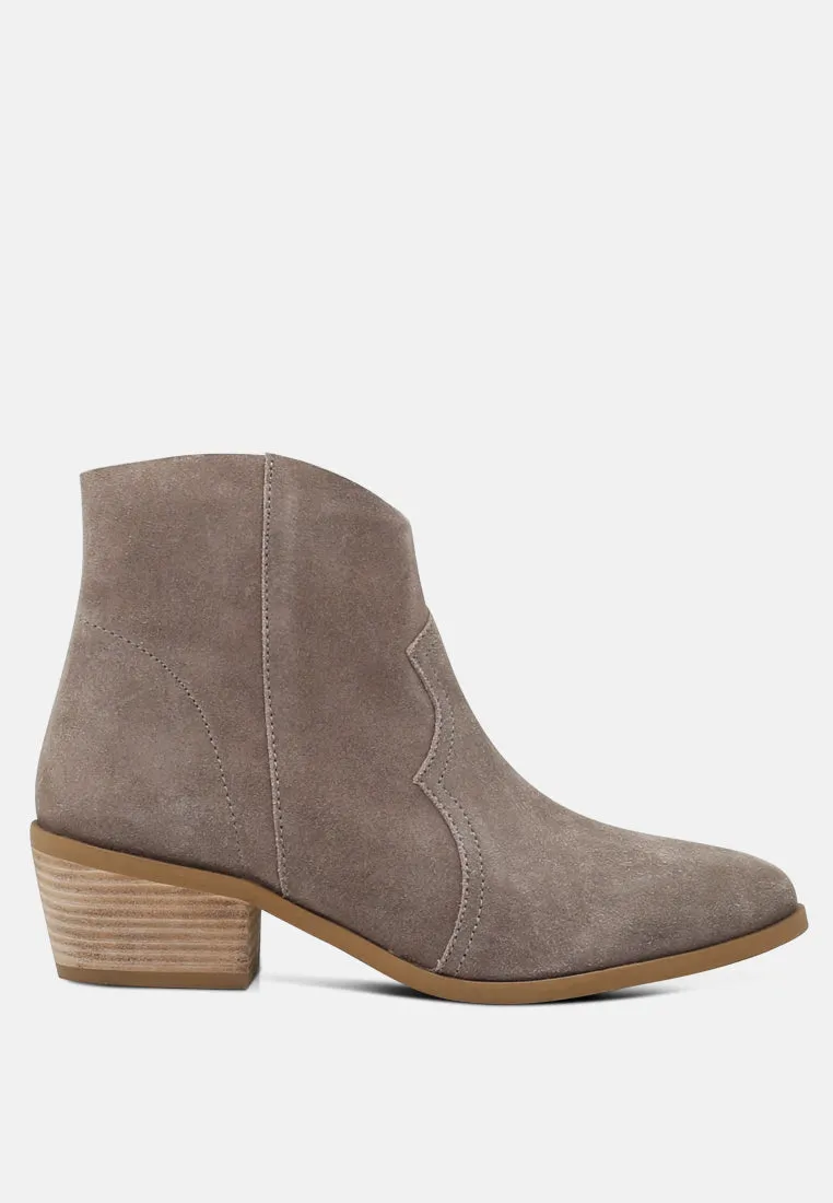 BRISA Taupe Ankle Boots