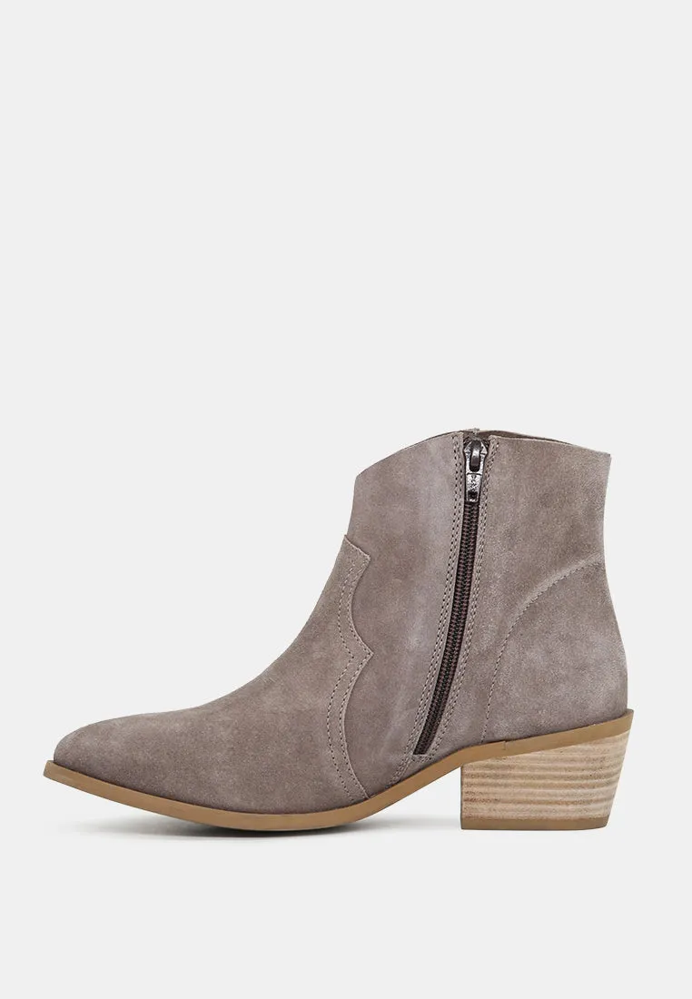 BRISA Taupe Ankle Boots