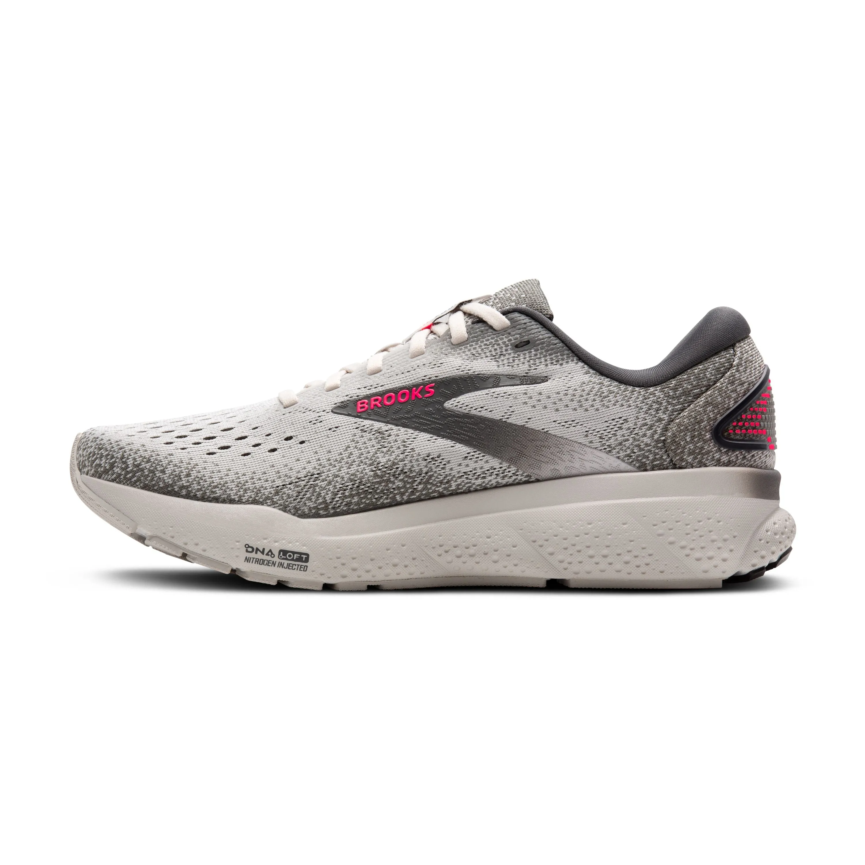 Brooks | Ghost 16 | Women's | Grey/Gargoyle/Pink