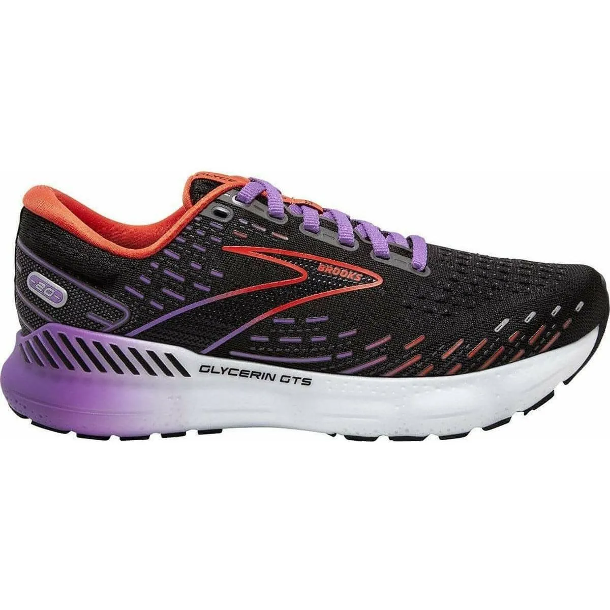 Brooks Glycerin GTS 20 Womens Running Shoes - Black