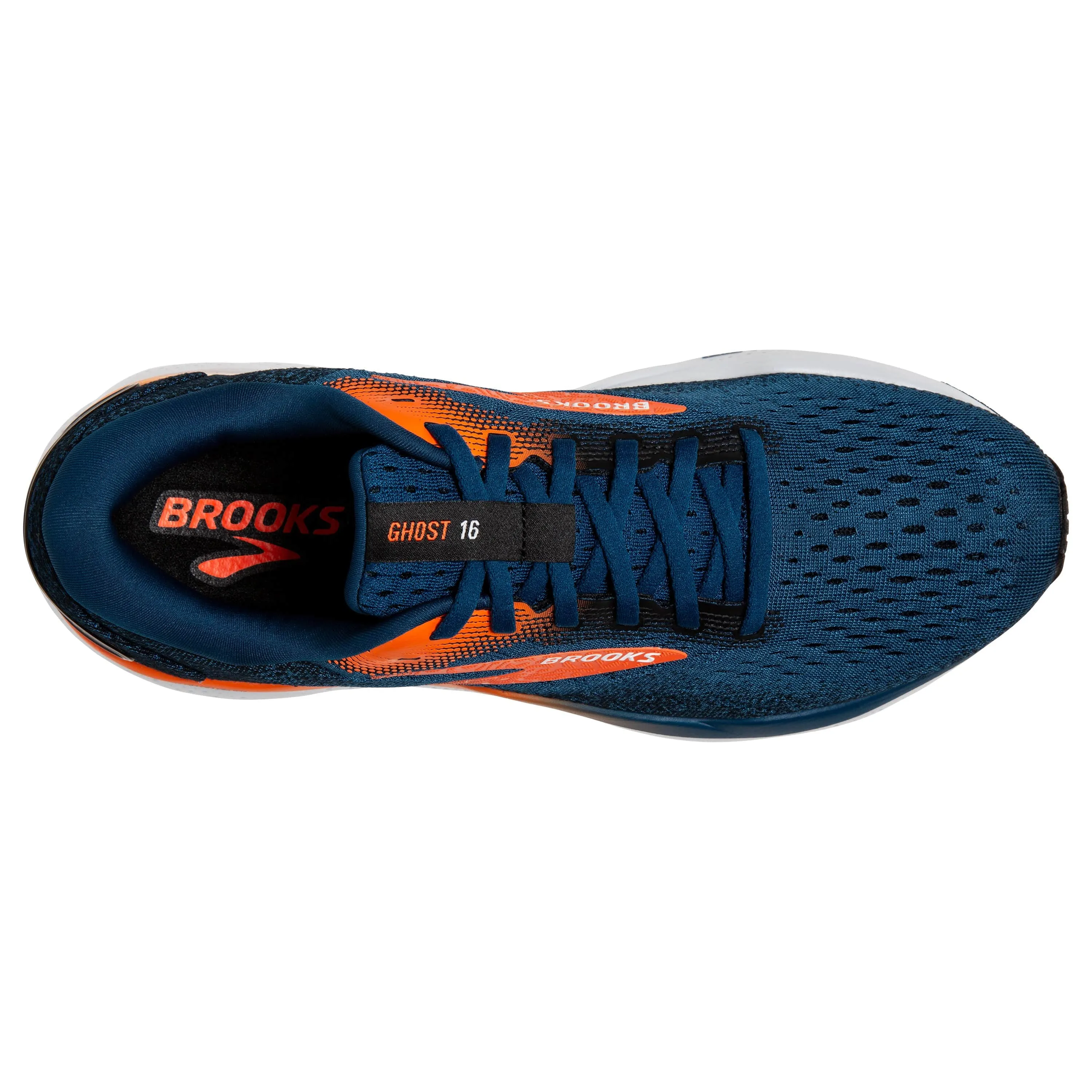 Brooks Men's Ghost 16 Running Shoes in Blue Opal/Black/Nasturtium AW24