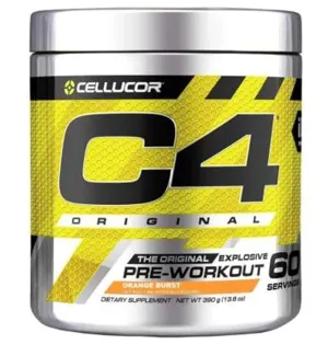 C4 Pre-Workout Original Orange Burst Supplement, 390g, Energy Drink for Men