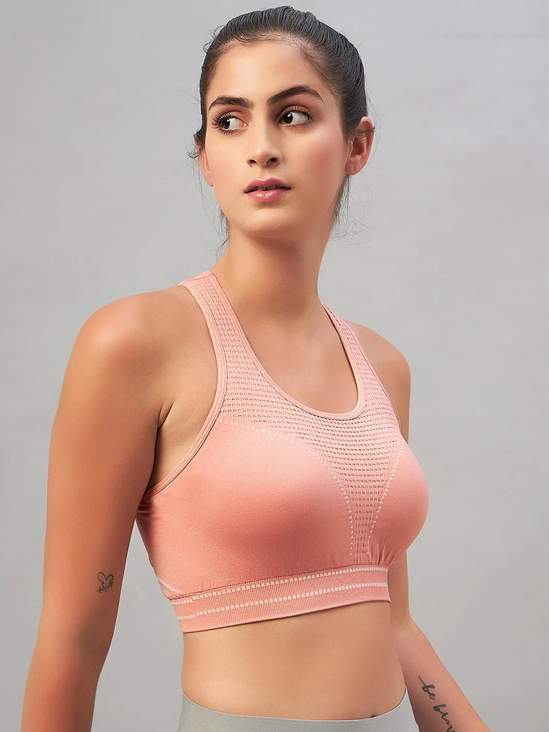 C9 Airwear Seamless Women's Active Sports Bra with Pads - Pink