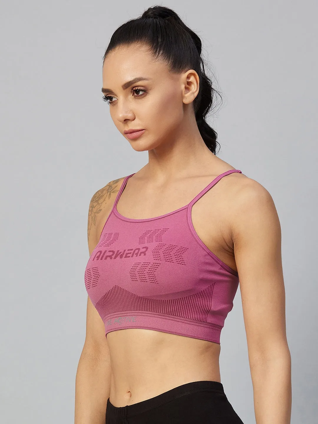 C9 Airwear Women Regular Back Sports Bra - Rose  Wine