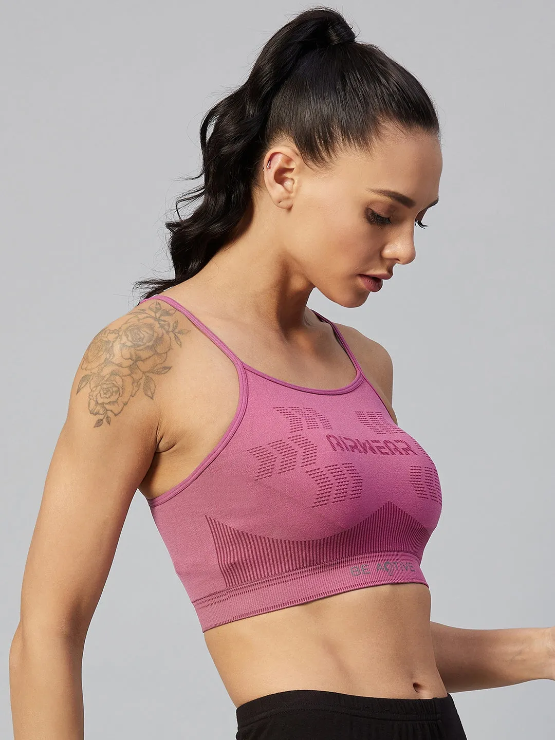 C9 Airwear Women Regular Back Sports Bra - Rose  Wine