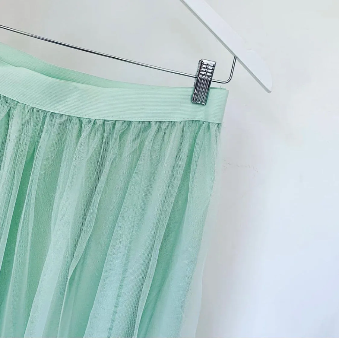 Calvi mint tulle skirt