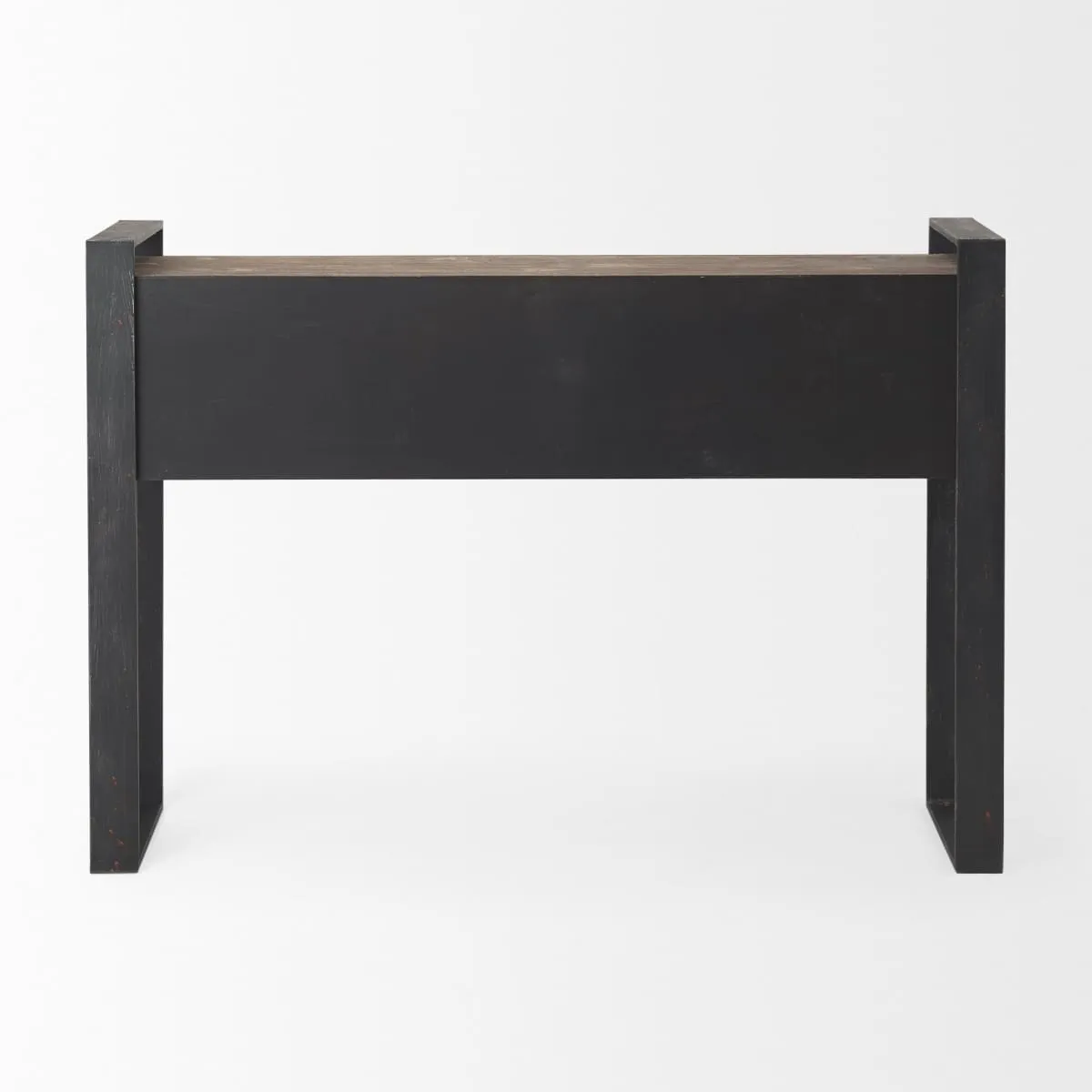 Carga Console Table Brown Wood | Black Metal