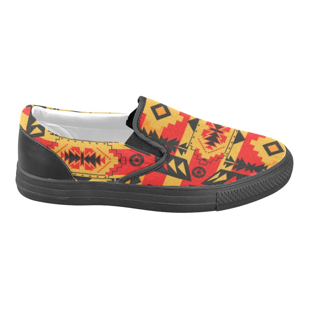 Chiefs Mountain Fire Men's Unusual Slip-on Canvas Shoes