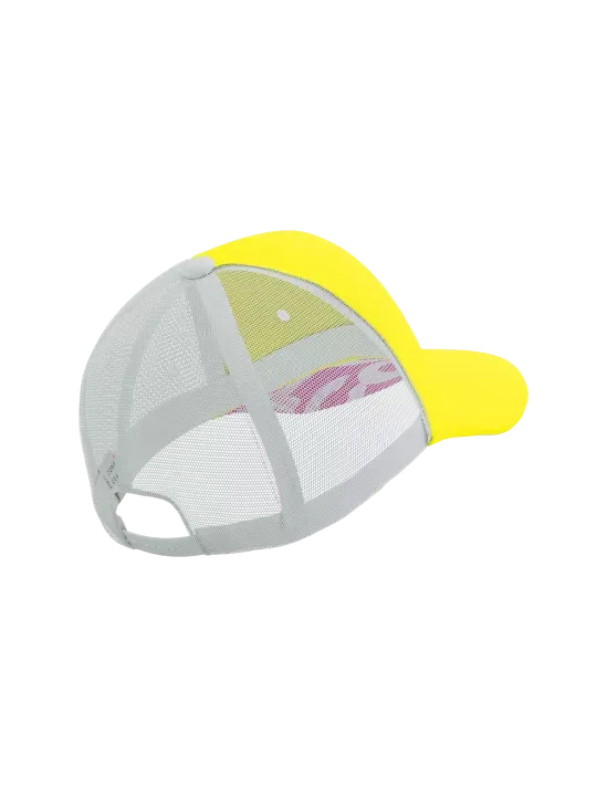 Compressport Unisex's Trucker Cap - White/Safety Yellow/Neon Pink