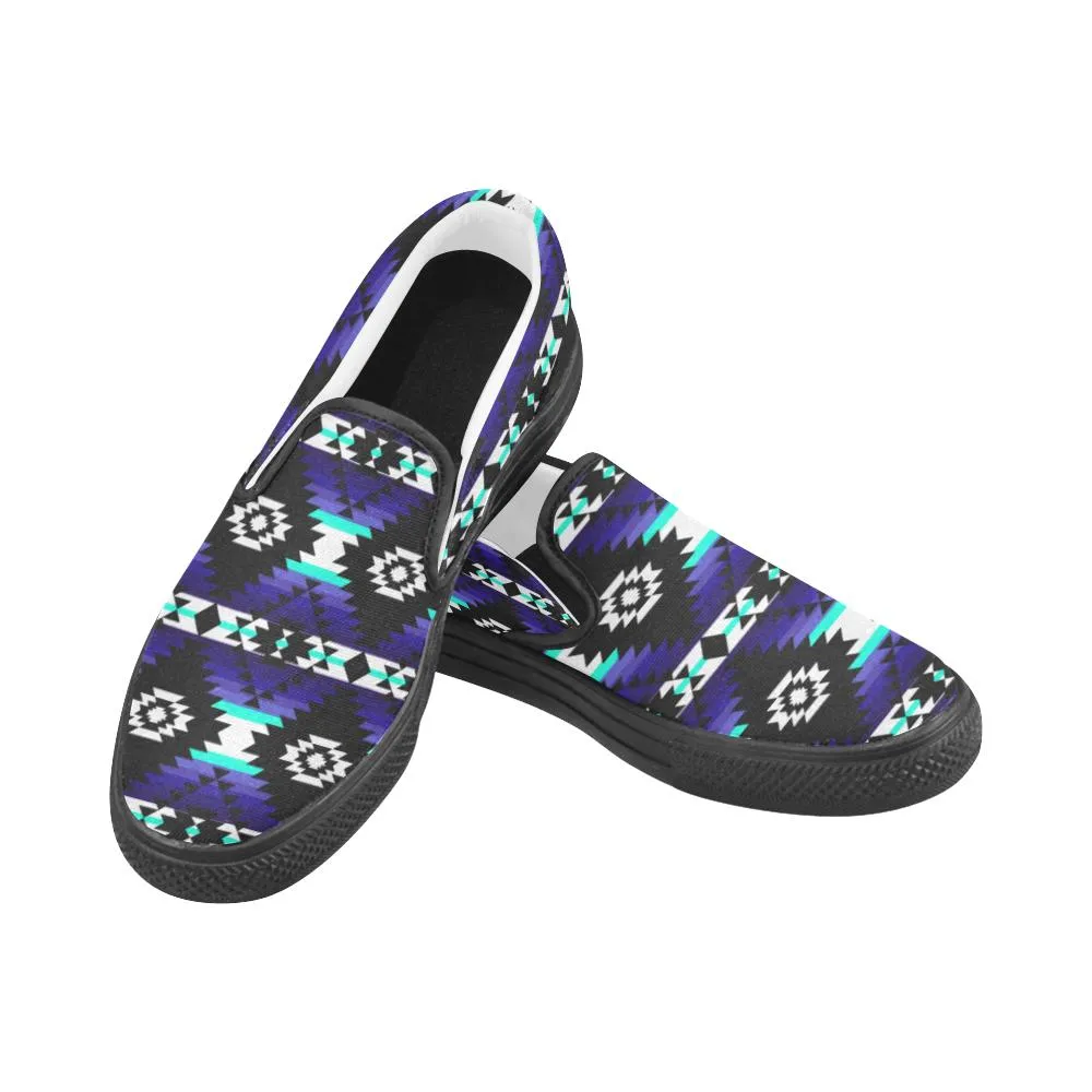 Cree Confederacy Midnight Men's Unusual Slip-on Canvas Shoes