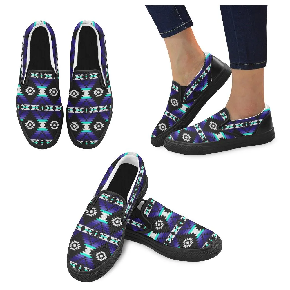 Cree Confederacy Midnight Men's Unusual Slip-on Canvas Shoes