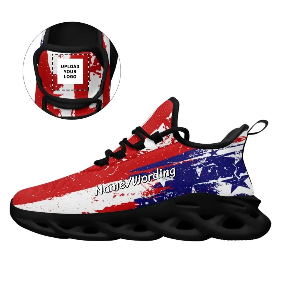 Custom Logo Gifts, Custom Company Promo Gifts Personalized America Flag, Custom Patriotic Shoes, USA Flag, Pride Shoes,MS-23020109