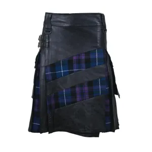 Customized Hybrid Leather Kilt Pride of Scotland Or Tartan of Your Choice