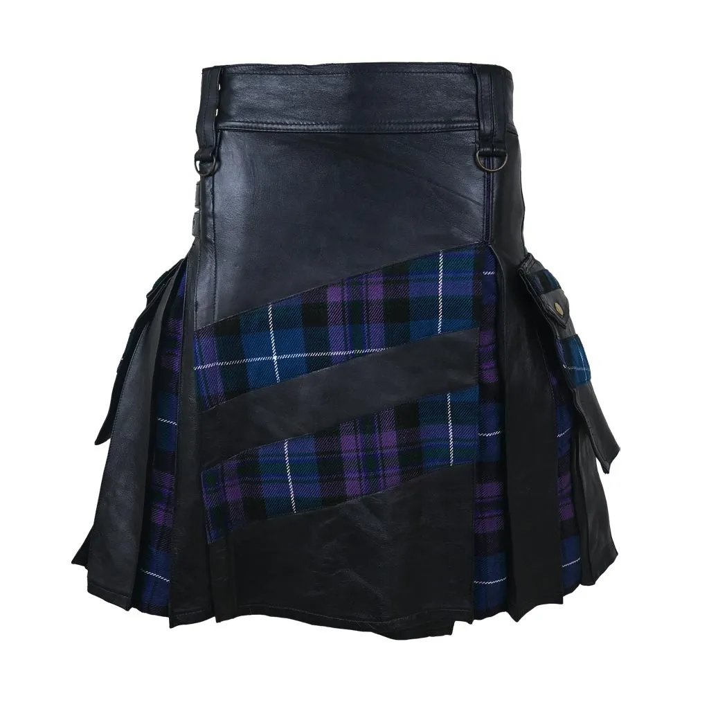 Customized Hybrid Leather Kilt Pride of Scotland Or Tartan of Your Choice