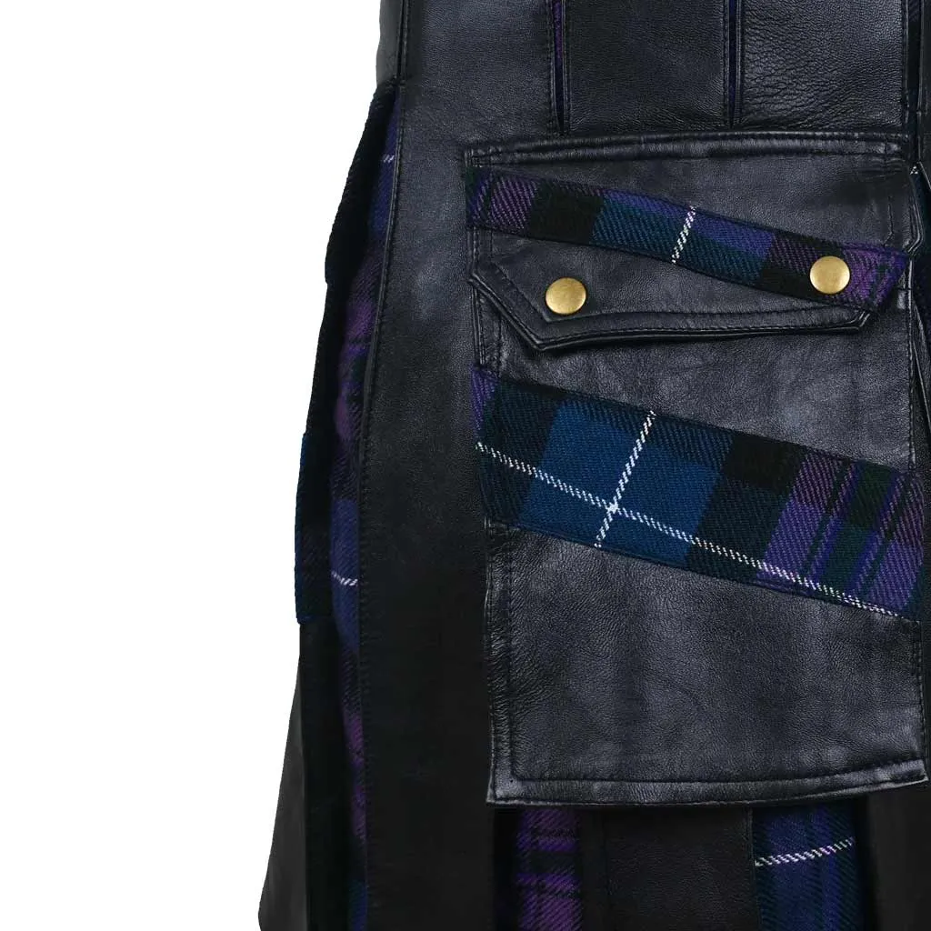 Customized Hybrid Leather Kilt Pride of Scotland Or Tartan of Your Choice