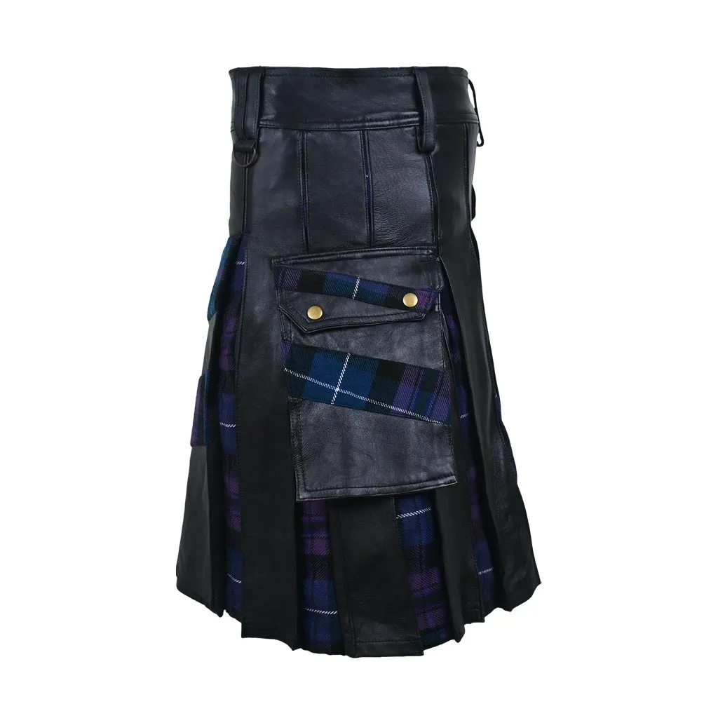 Customized Hybrid Leather Kilt Pride of Scotland Or Tartan of Your Choice