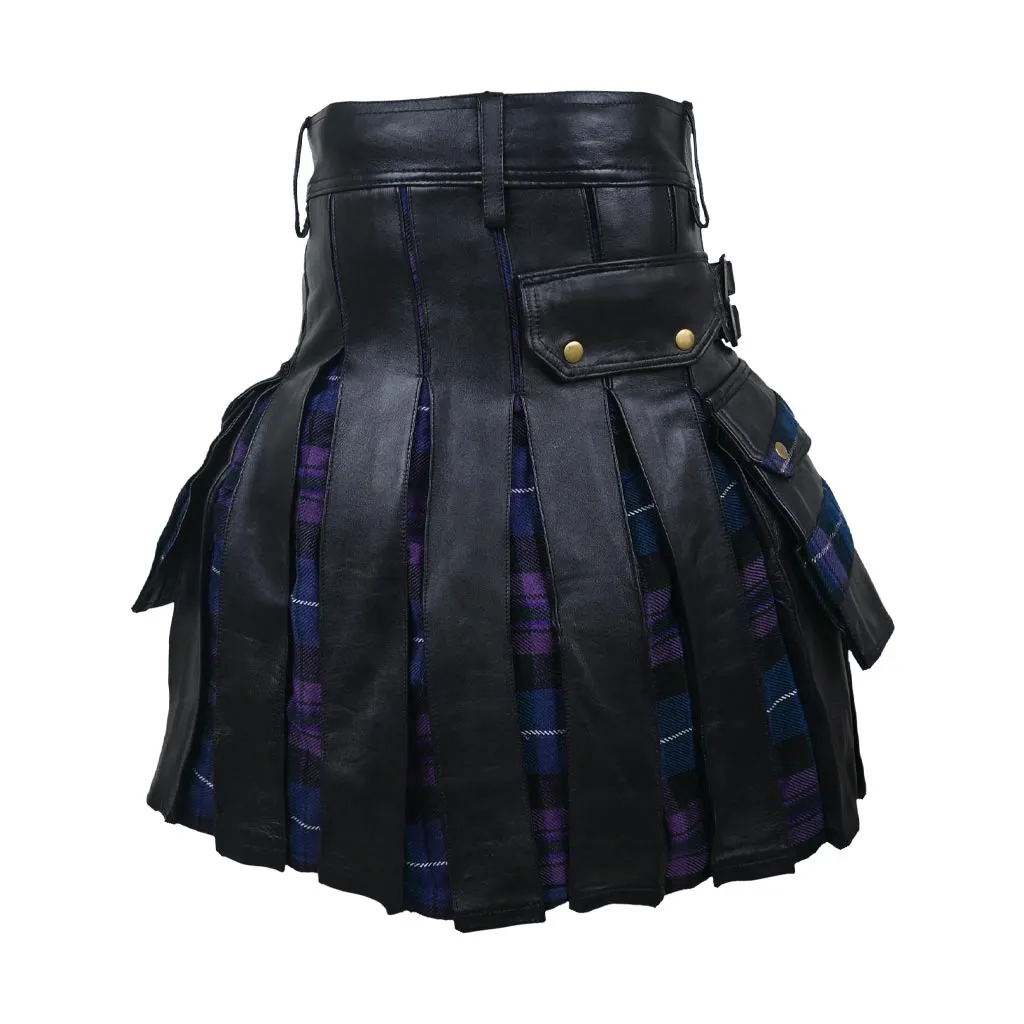 Customized Hybrid Leather Kilt Pride of Scotland Or Tartan of Your Choice