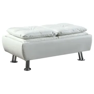 Dilleston Contemporary White Ottoman