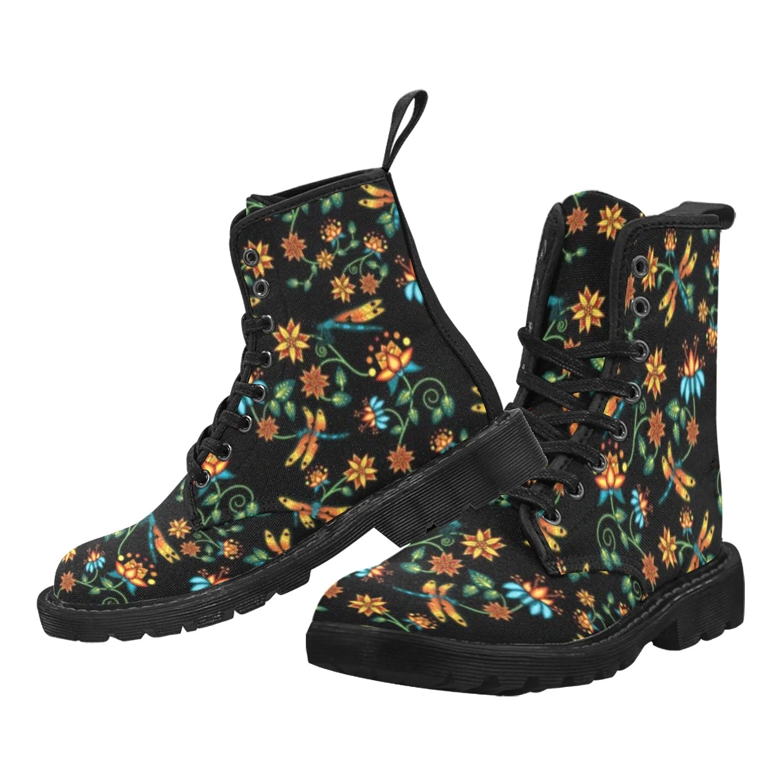 Dragon Lily Noir Boots for Men (Black)