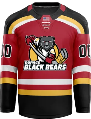 Dupage Black Bears Adult Player Hybrid Jersey