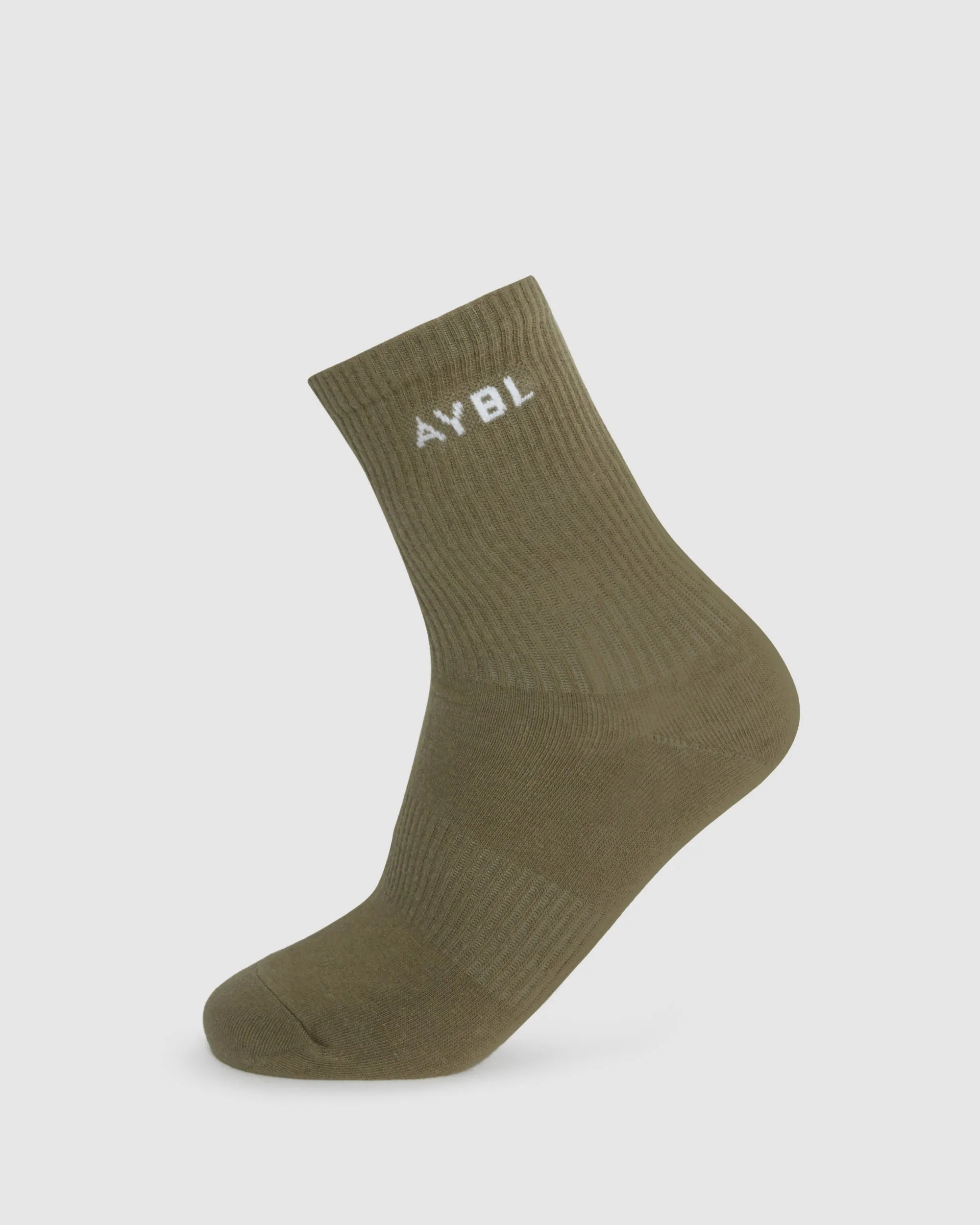 Everyday Crew Socks (3 Pack) - Khaki/Beige/White