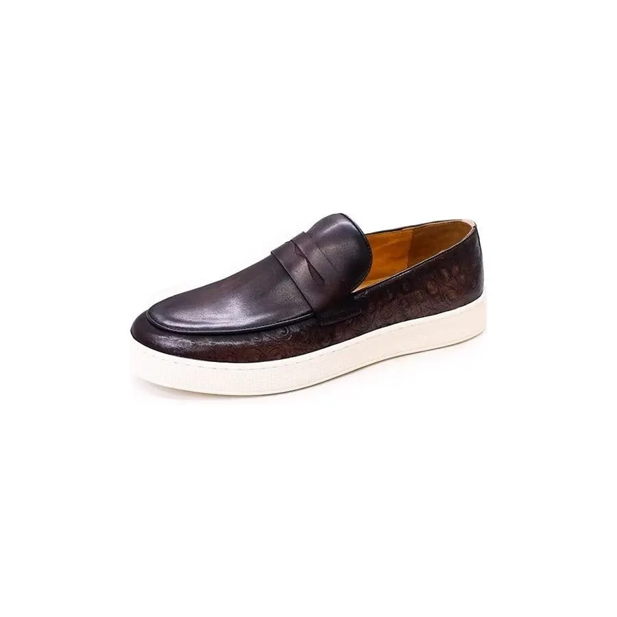 Exotic Leather Chic Slip-on Shoes