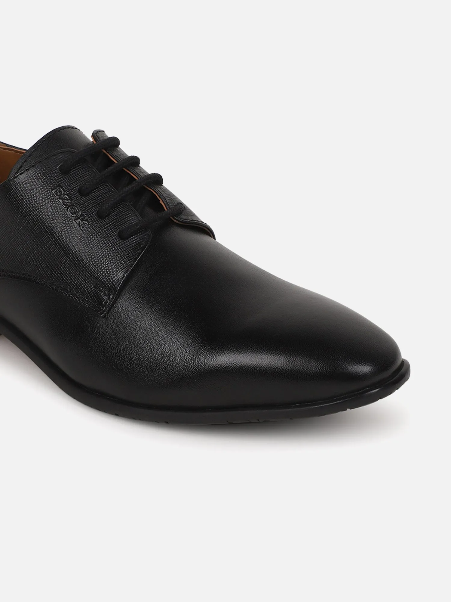 Ezok Men Formal  Black Leather Shoes