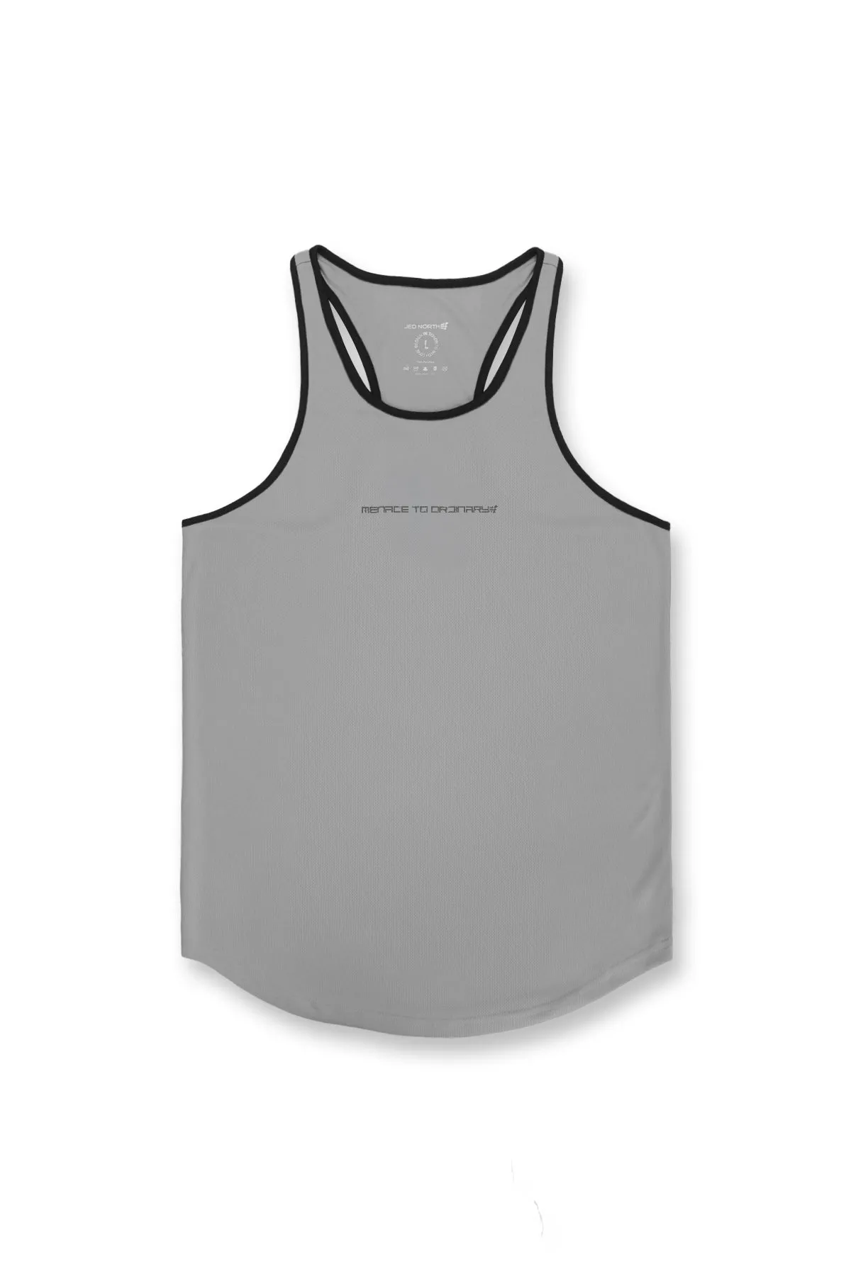 Fast-Dry Bodybuilding Workout Stringer - Silver & Black