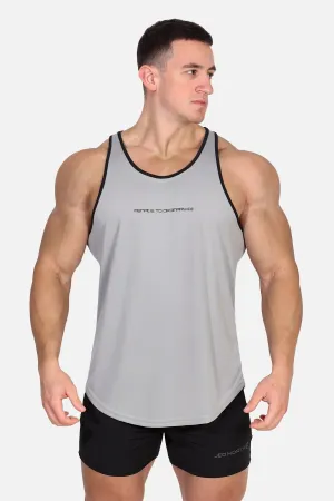 Fast-Dry Bodybuilding Workout Stringer - Silver & Black