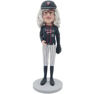 Female Minnesota Twins Fans Custom Figure Bobblehead