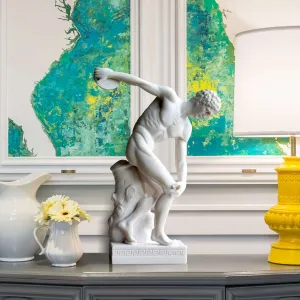 FINEST Classic Greek Discobolus of Myron Marble Statue FM-047