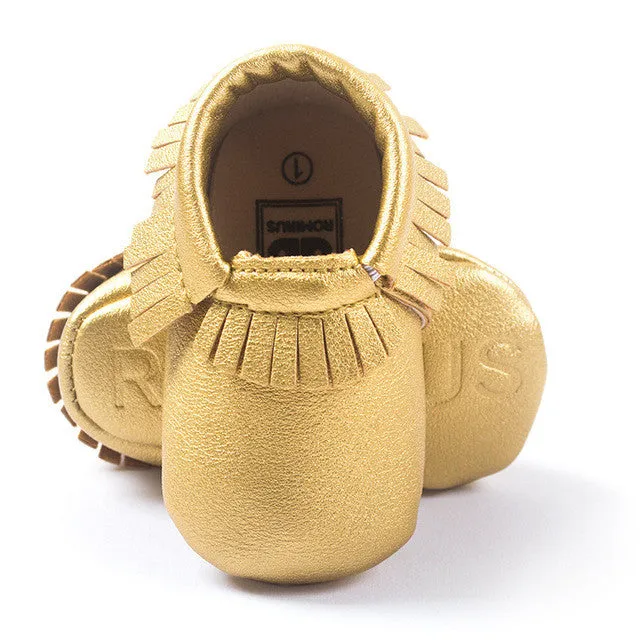 Free Shipping Tassels 26-Color PU Leather Baby Shoes Baby Moccasins Newborn Shoes Soft Infants Crib Shoes Sneakers First Walker